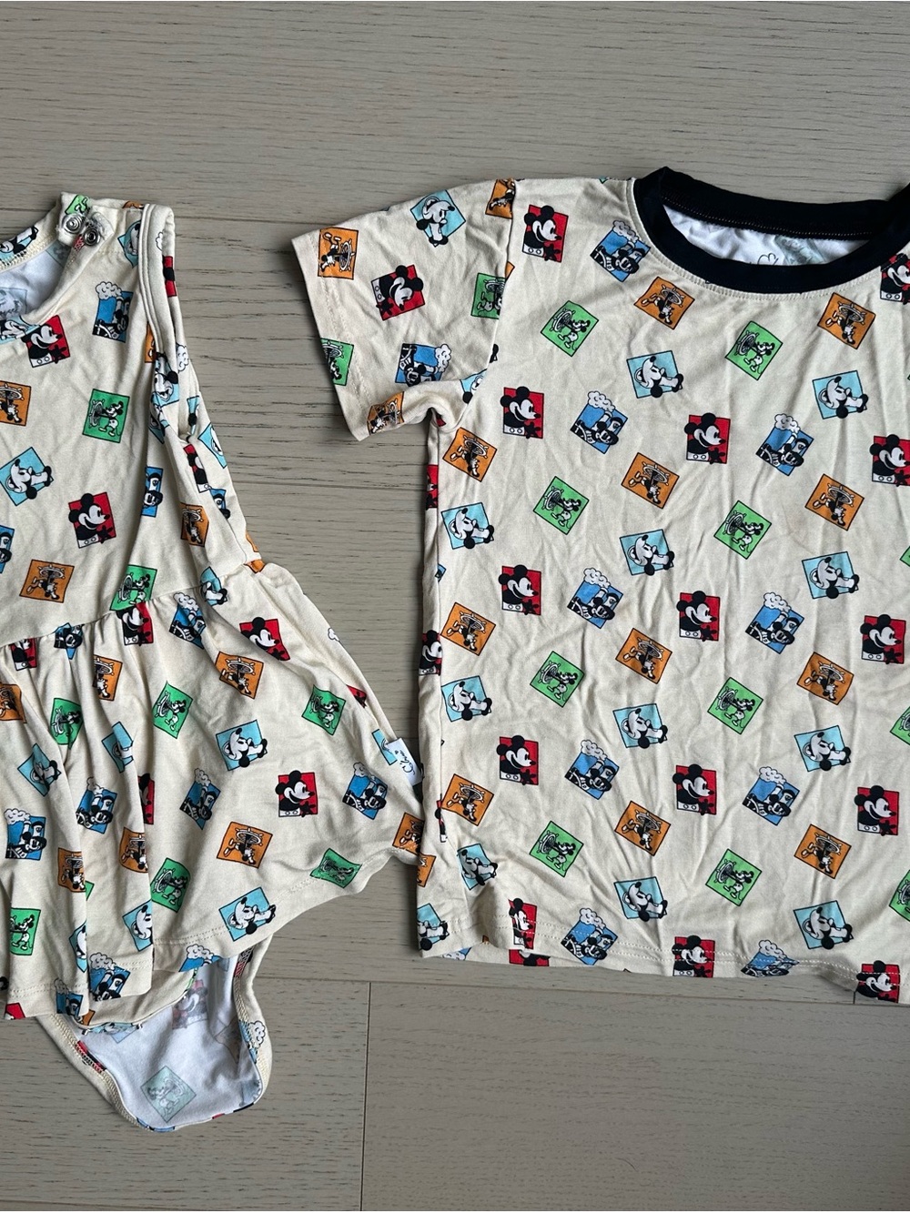 Pack of 2 matching sibling pack - dress size 12-18 / shirt 3T